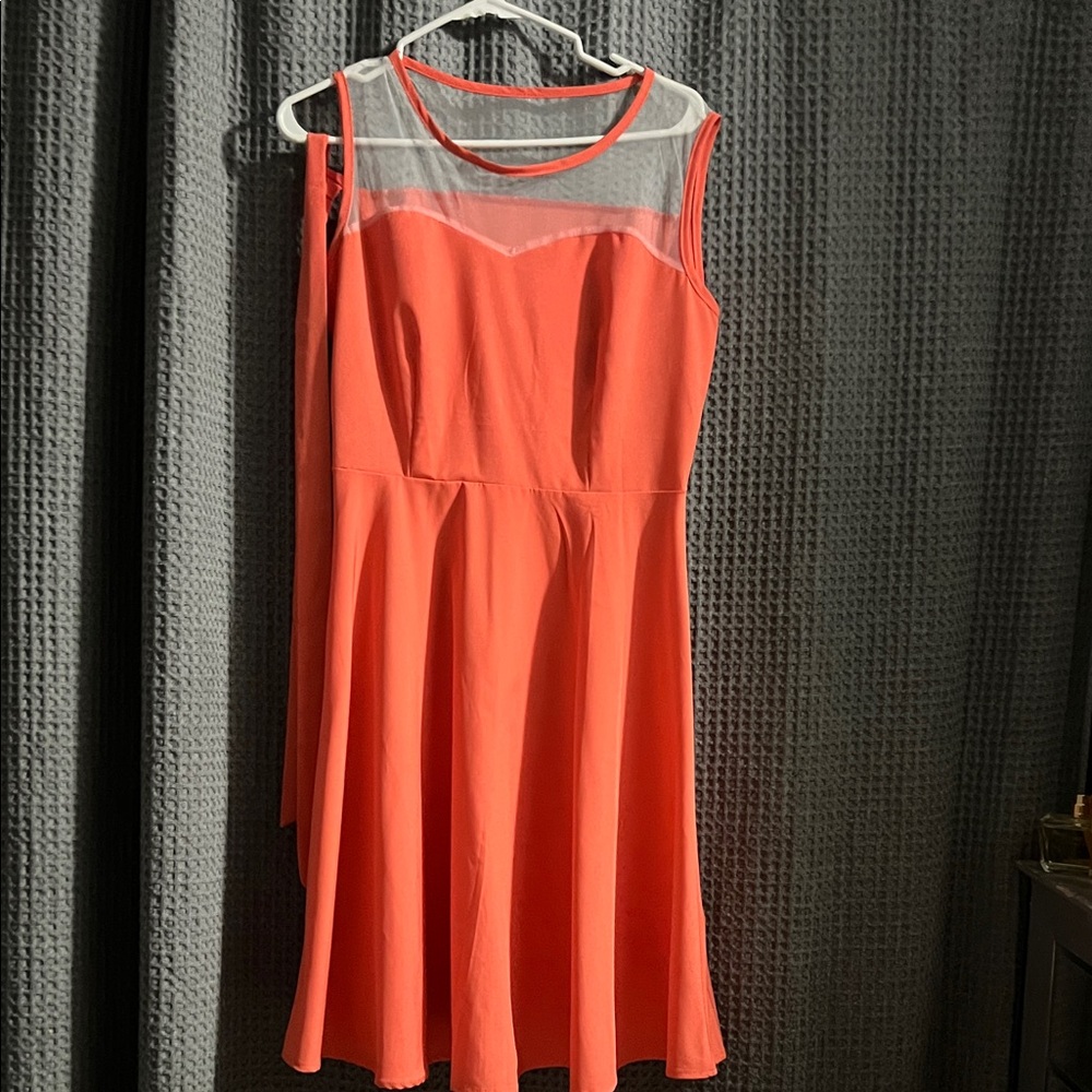 Elegant Orange/melon Women's Dress
